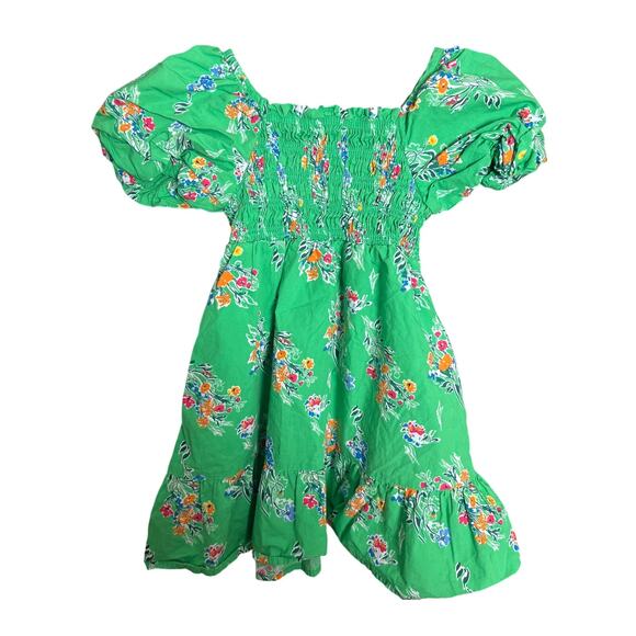 Cat & Jack 5T Toddler Green Floral Smocked Dress - Picture 3 of 5